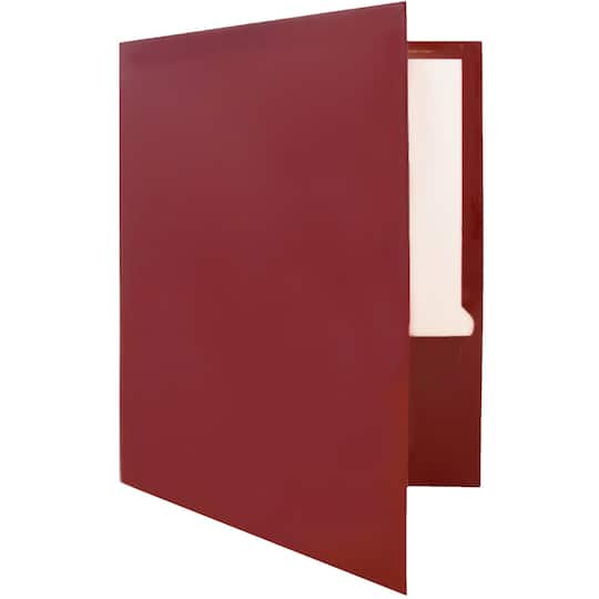 JAM Paper Laminated 2-Pocket Glossy Folders, 50ct.